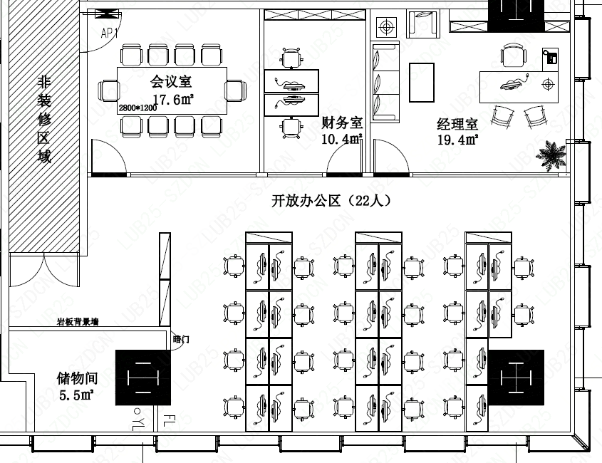辦公空間設計 - 戶型圖