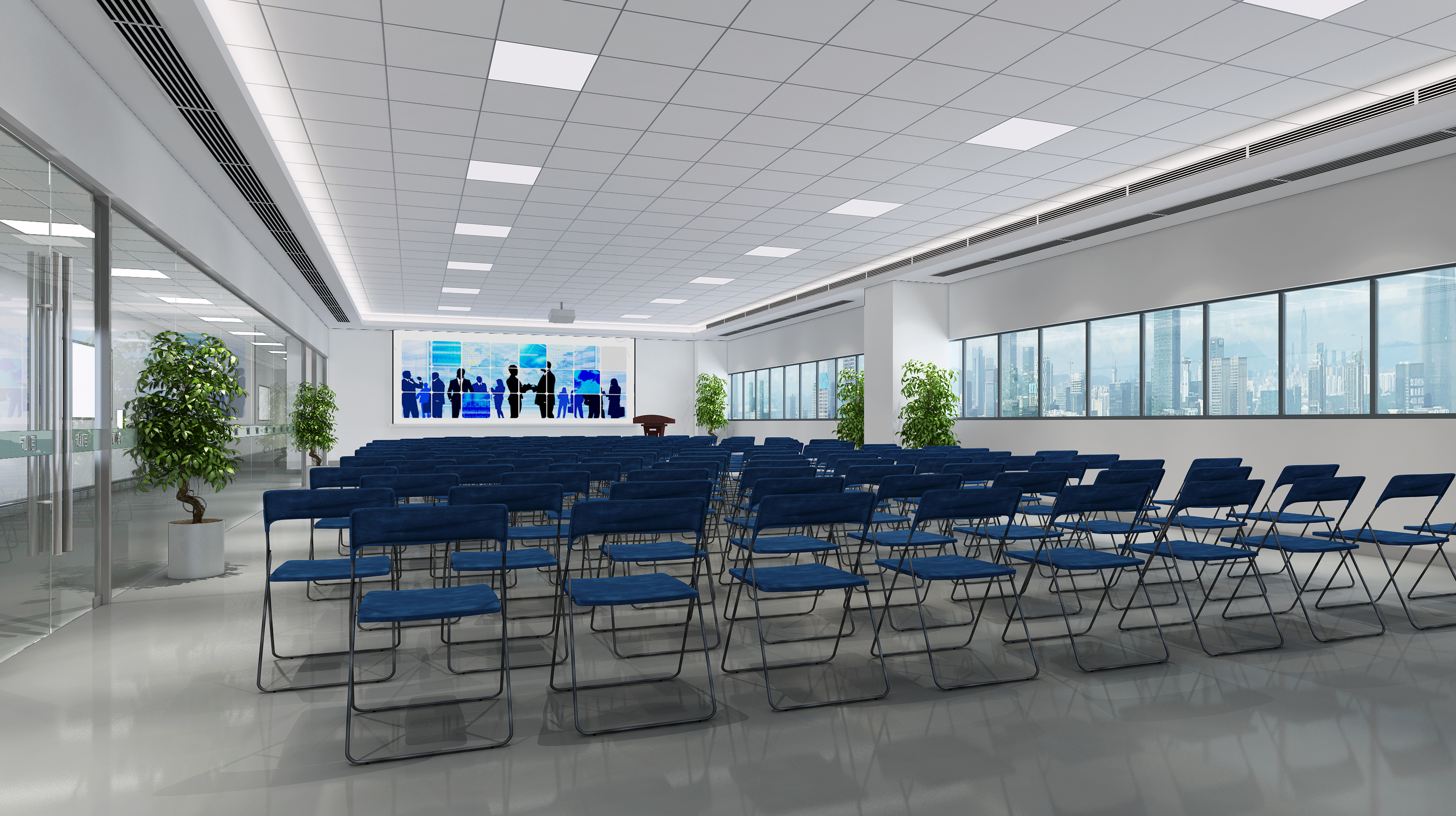 工厂大型学校会议室设计-光明区企业装修效果图