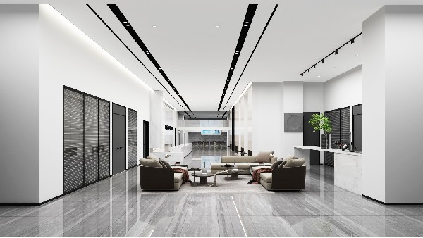 600平方办公室装修设计-空间布局技巧细节案例