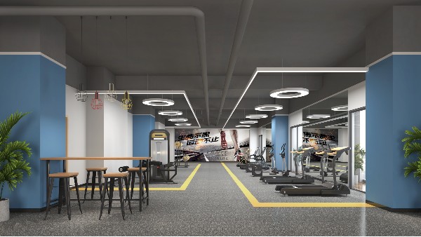 迪芬尼综合健身区设计效果图-健身空间设计装修案例