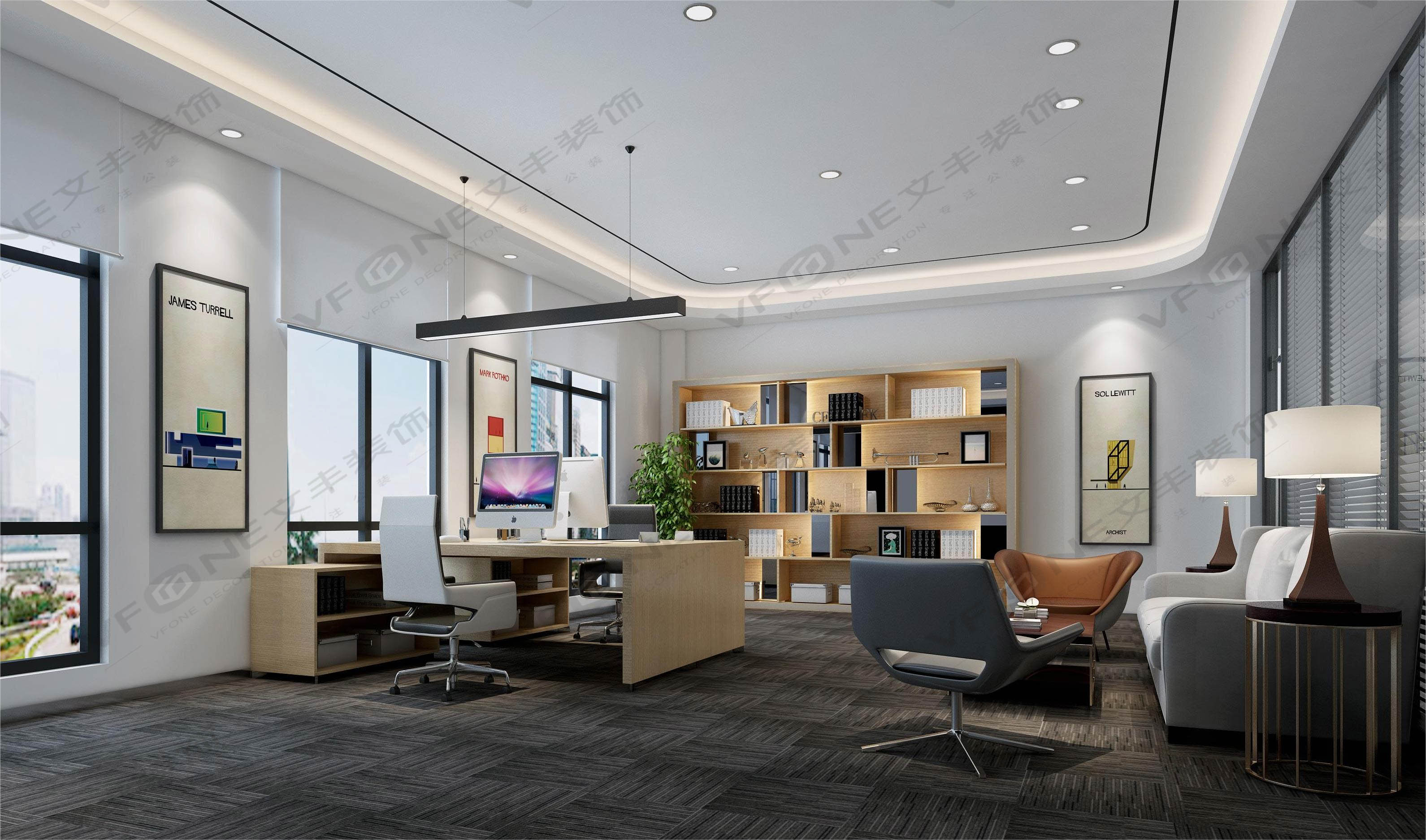 办公室装修-南山区企业装修效果图-当下流行的办公室装修风格
